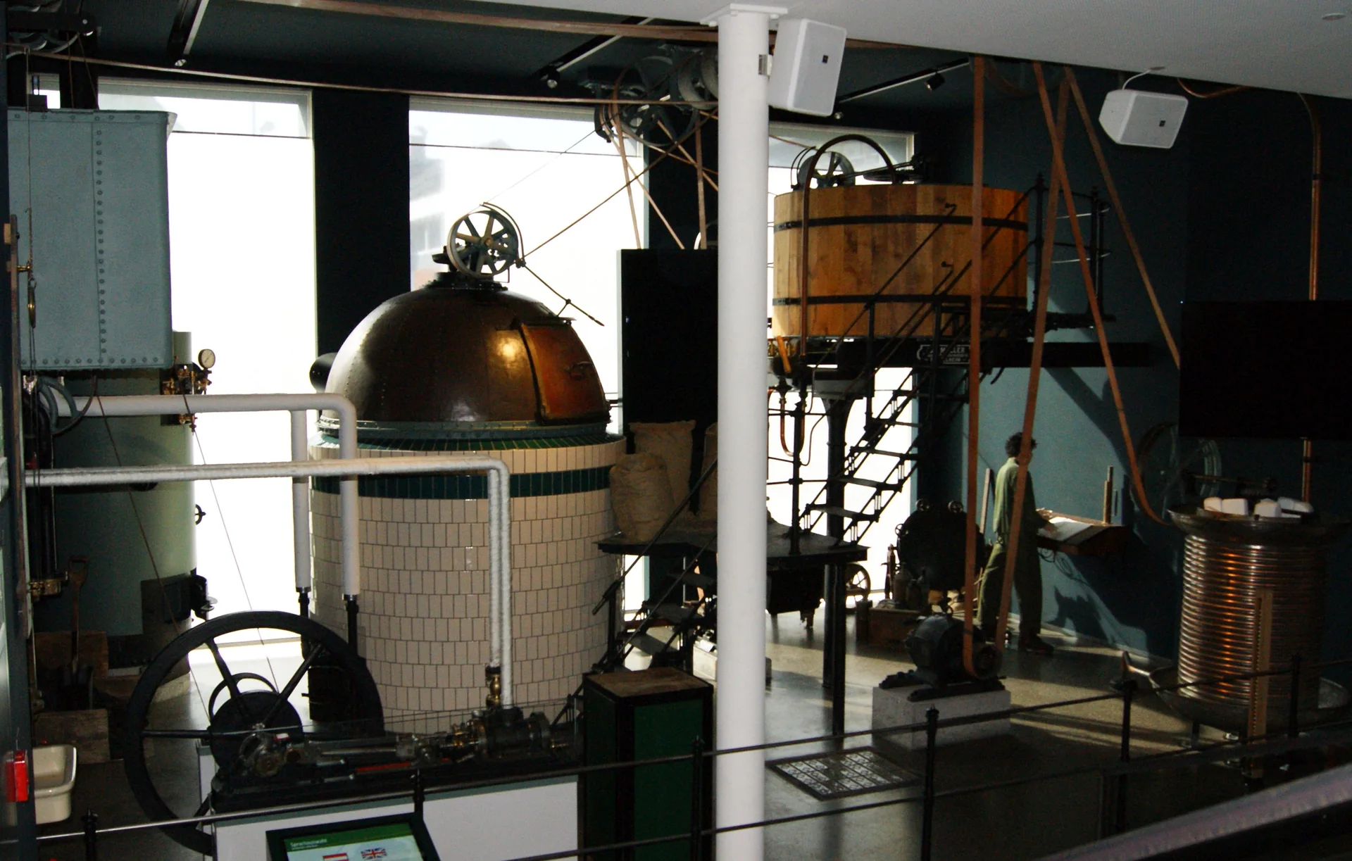 Restaurierte historische Brauanlage im Mohrenbräu Museum in Dornbirn