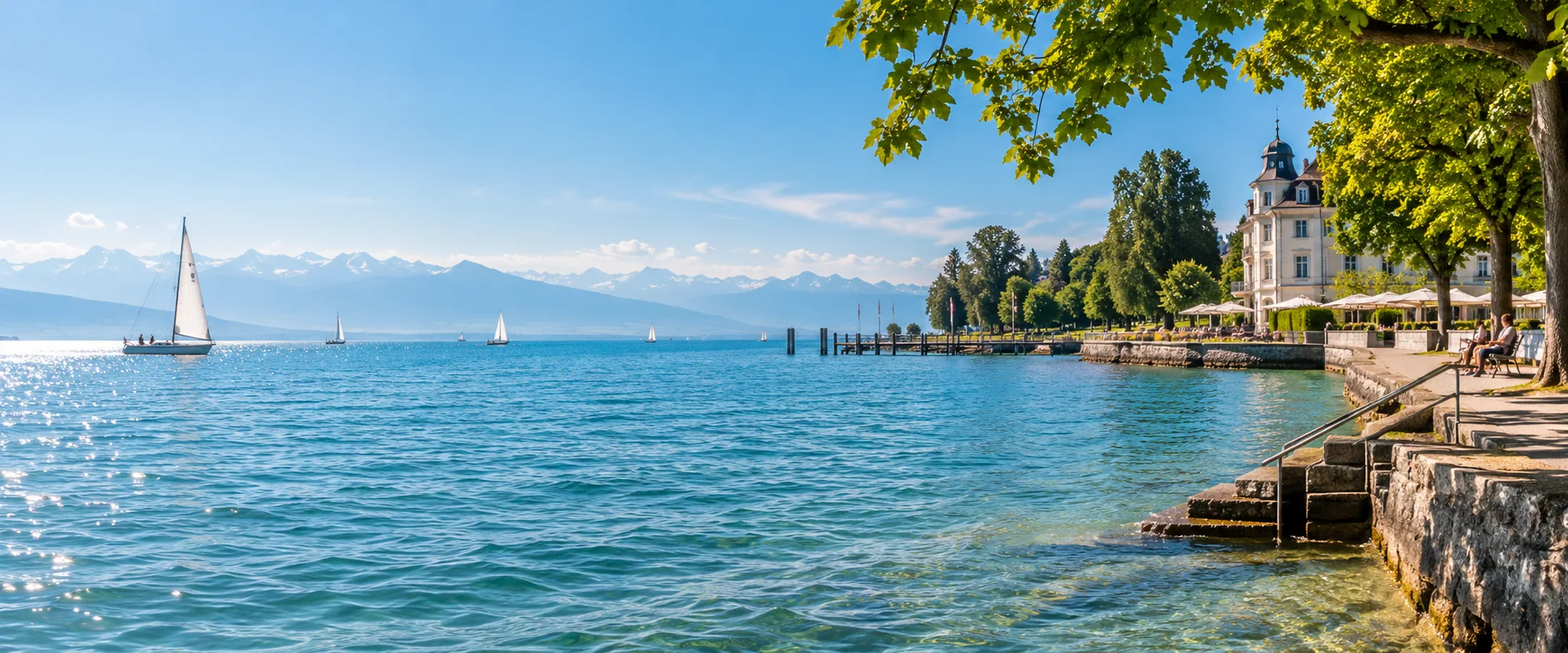 KI-Bildmotiv: Bodensee im Sommer