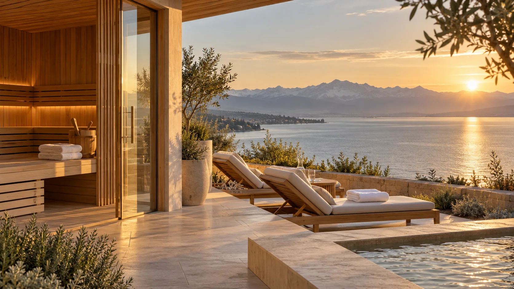 KI-generiertes Bildmotiv 3 für Therme Lindau im Winter
